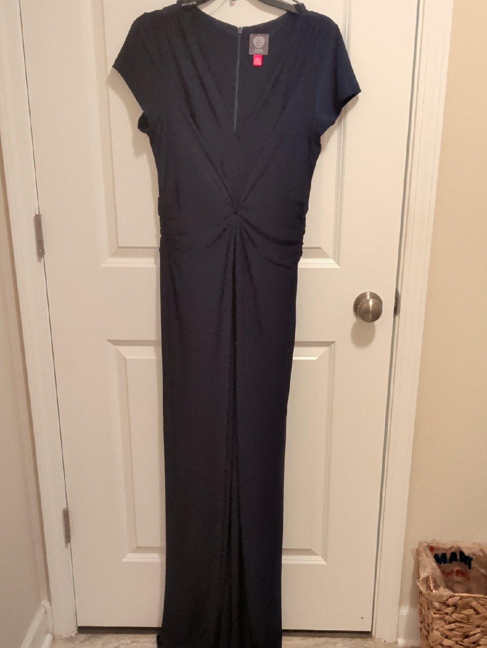 Vince Camuto Navy Twist-Front Jumpsuit